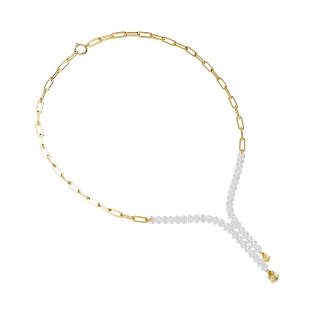 18K Vermeil 4.12 Ct. Tw. Lab-Grown Diamond Drop Necklace